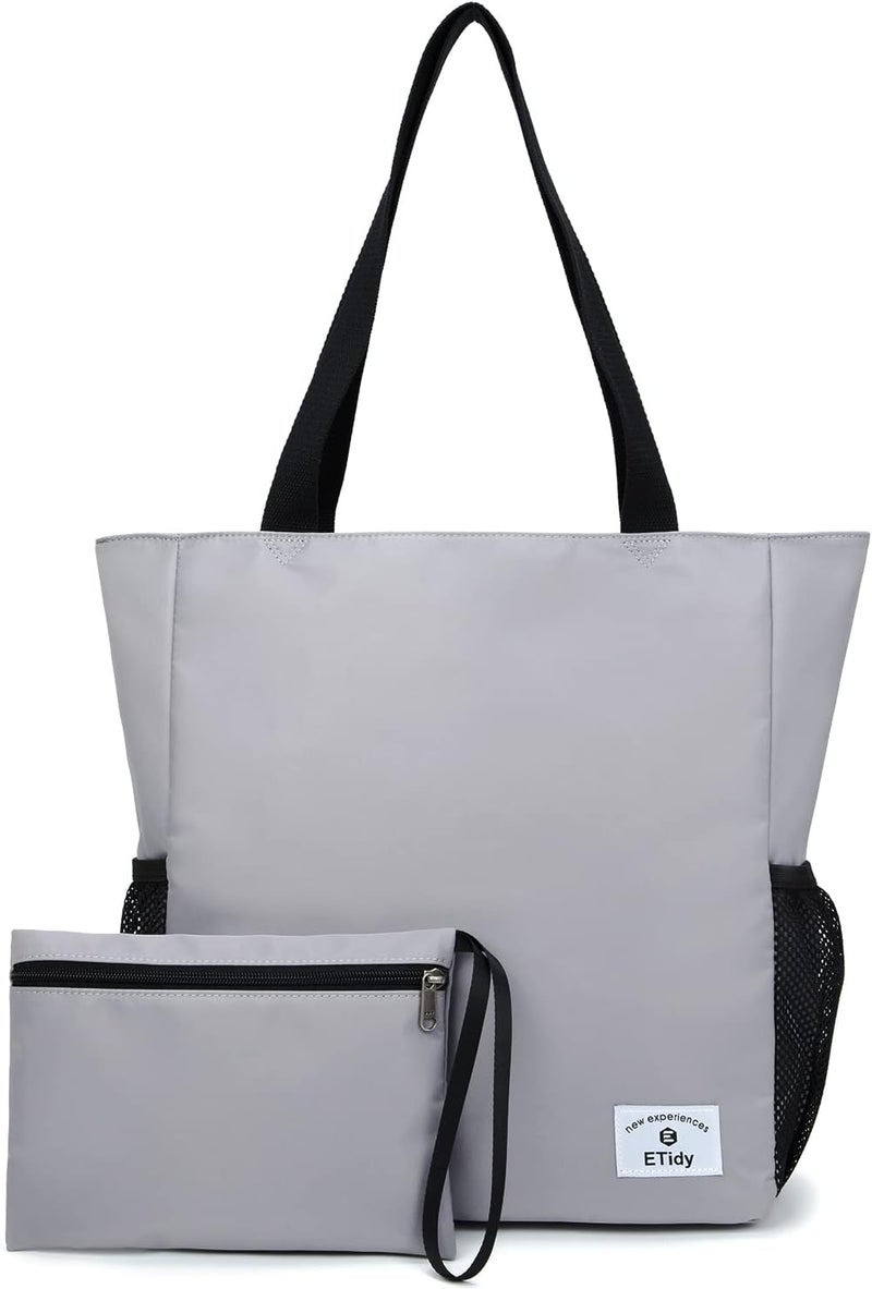 ETidy Large Capacity Foldable Tote Bag With Zipper Water-resistant SandproofWomen Beach Bag Handbag GymBag Travel ShoppingBag - Image 1
