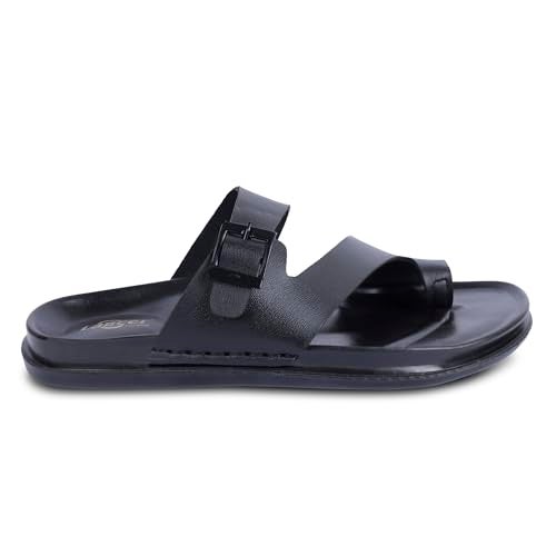 Lancer LUXE-1BLK Black Double Density Soft Cushion Slippers, 6 - Image 2