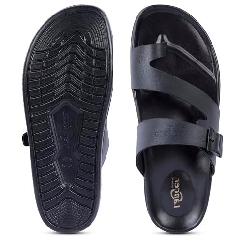 Lancer LUXE-1BLK Black Double Density Soft Cushion Slippers, 6 - Image 4
