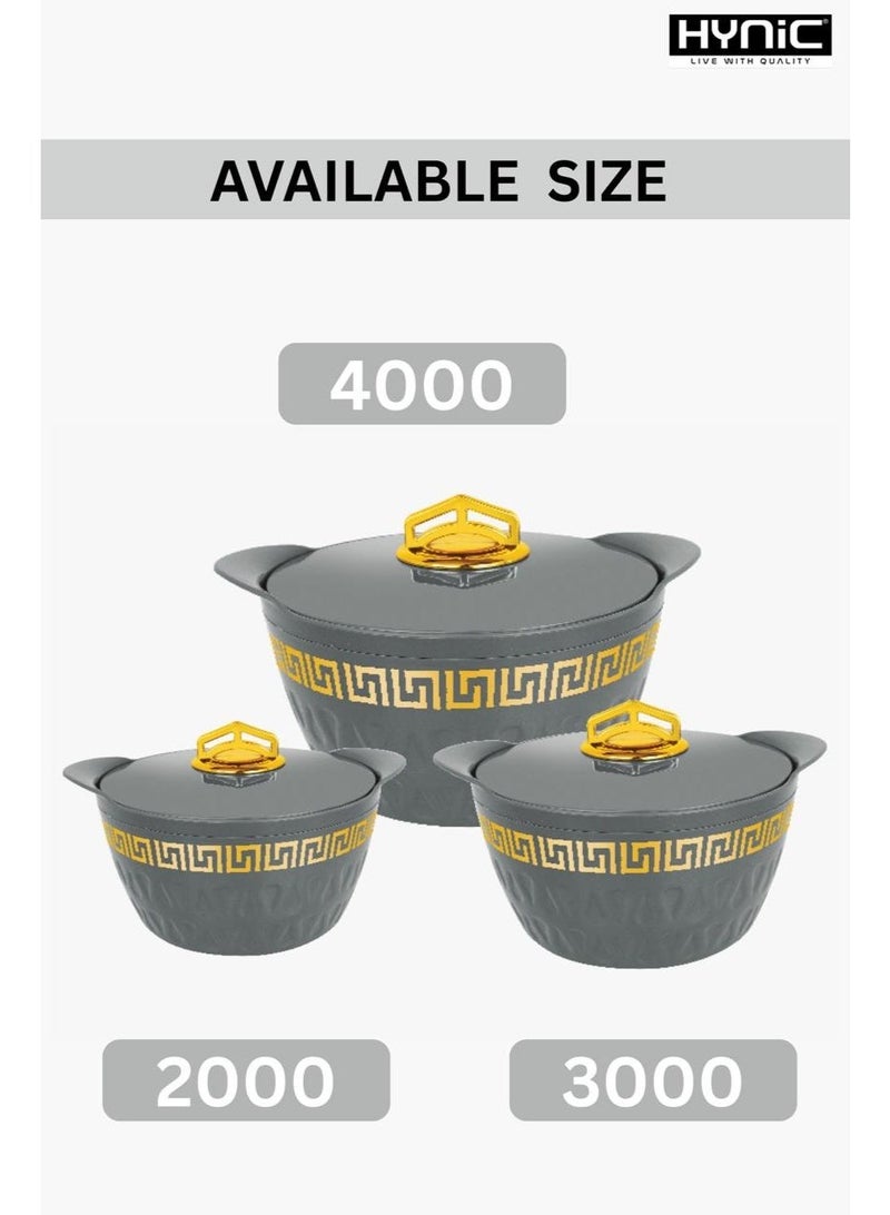 Hynic Insulated Hot Pot Casserole Set of 3 | Double-Walled Stainless Steel Serving Dishes with Lids | BPA-Free Food Warmer for Dinner Parties & Holidays | 2000, 3000, 4000 Sizes - Image 3