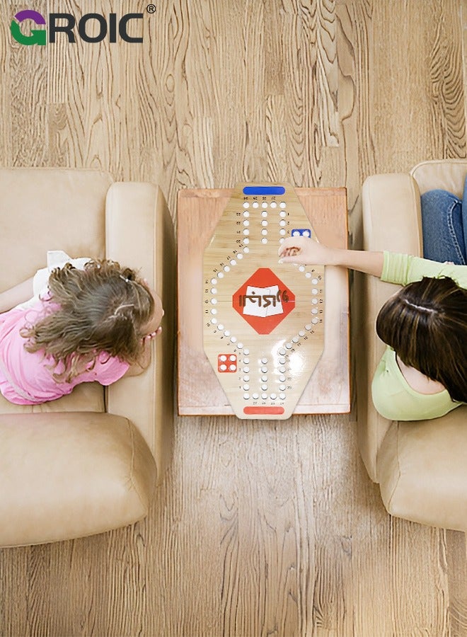 GROIC Jackaroo Board Game,Ludo Board Game,Board Game with 8 Marbles and Cards,38 cm x 19 cm Size,Jackaroo Game Family Game Marble Game - Image 4