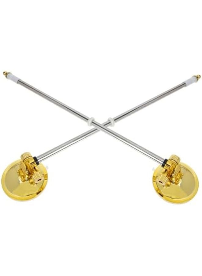 Golden Flag Pole Suction Cup Base Holder For Car Truck RV Outdoor Events - Image 2