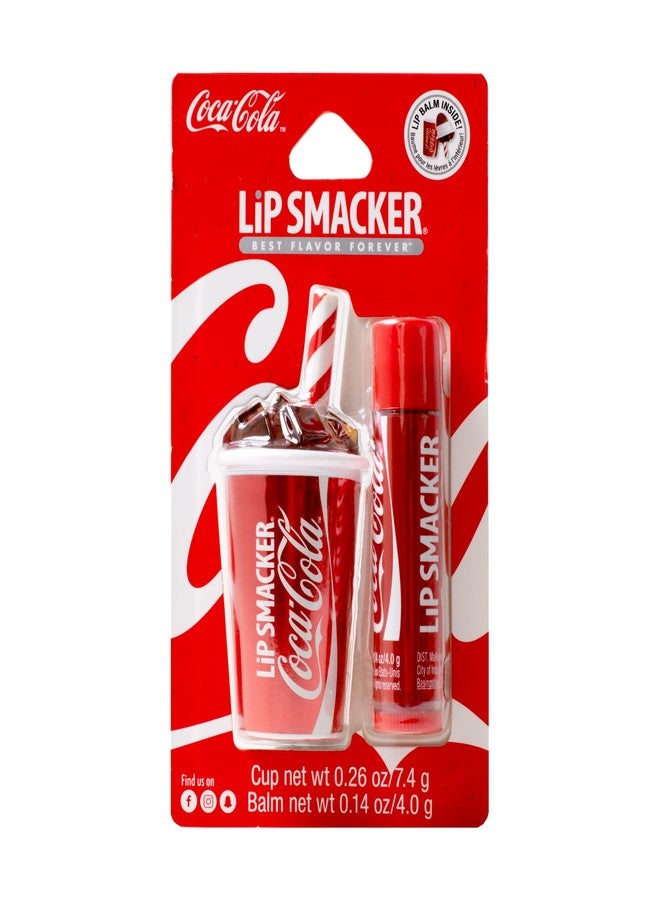 ليب سماكر مرطب شفاه ليب سماكر بنكهة كوكاكولا الكلاسيكية، عبوة مرطب شفاه بنكهة الكوب والكوكاكولا، شفاف مطفي، طقم من قطعتين - Image 3