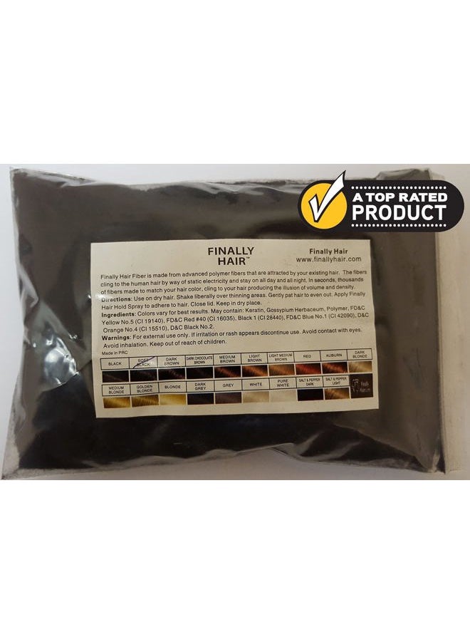 Marycrafts Fiber Refill 100 Grams Soft Black Hair Loss Concealing by Finally Hair (Soft Black)  - Image 3