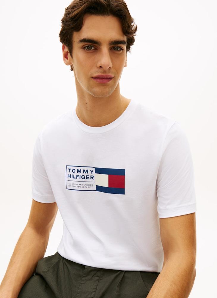 TOMMY HILFIGER Logo Jersey Crew Neck T-Shirt - Image 3