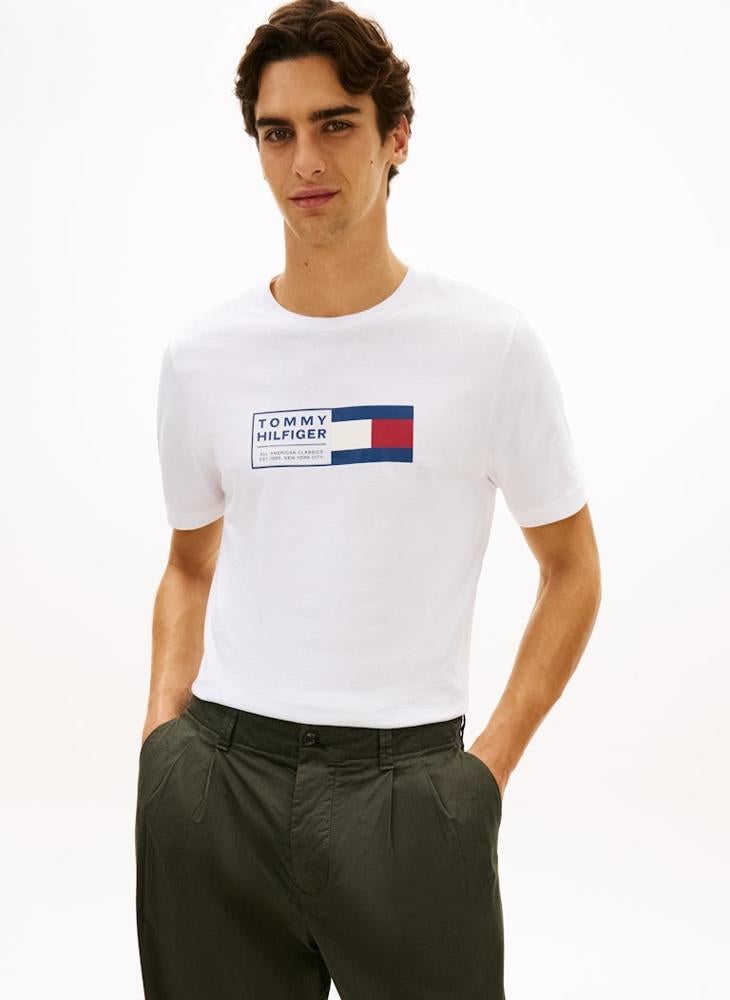 TOMMY HILFIGER Logo Jersey Crew Neck T-Shirt - Image 1