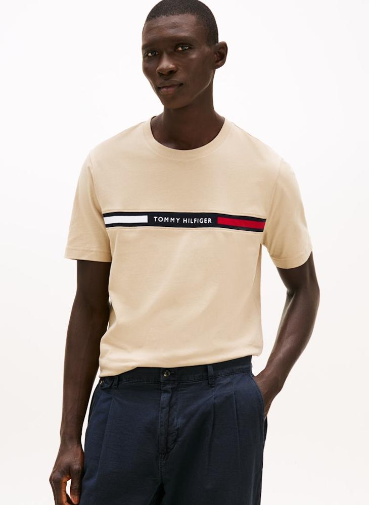 TOMMY HILFIGER Regular Fit T-Shirt With Logo Panel - Image 1
