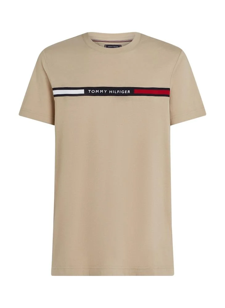 TOMMY HILFIGER Regular Fit T-Shirt With Logo Panel