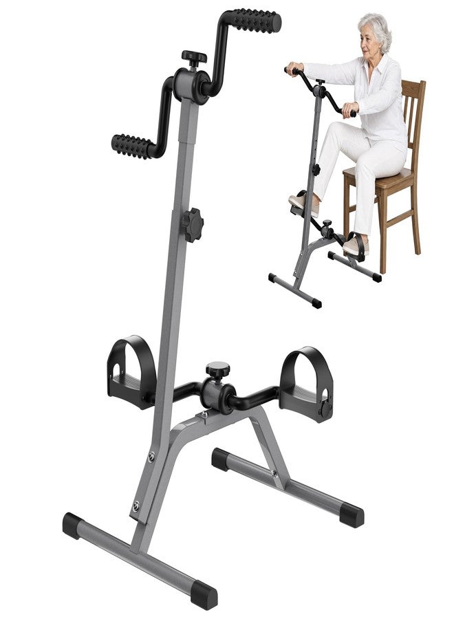 RYGEO Adjustable Legs Arms Pedal Exerciser Bike for Seniors - Hand Arm Leg and Knee Therapy, Stroke Recovery, Portable Fitness Equipment for Total Body Workout Cardio Exercise - Great Gift for Elderly Rehab - Image 1