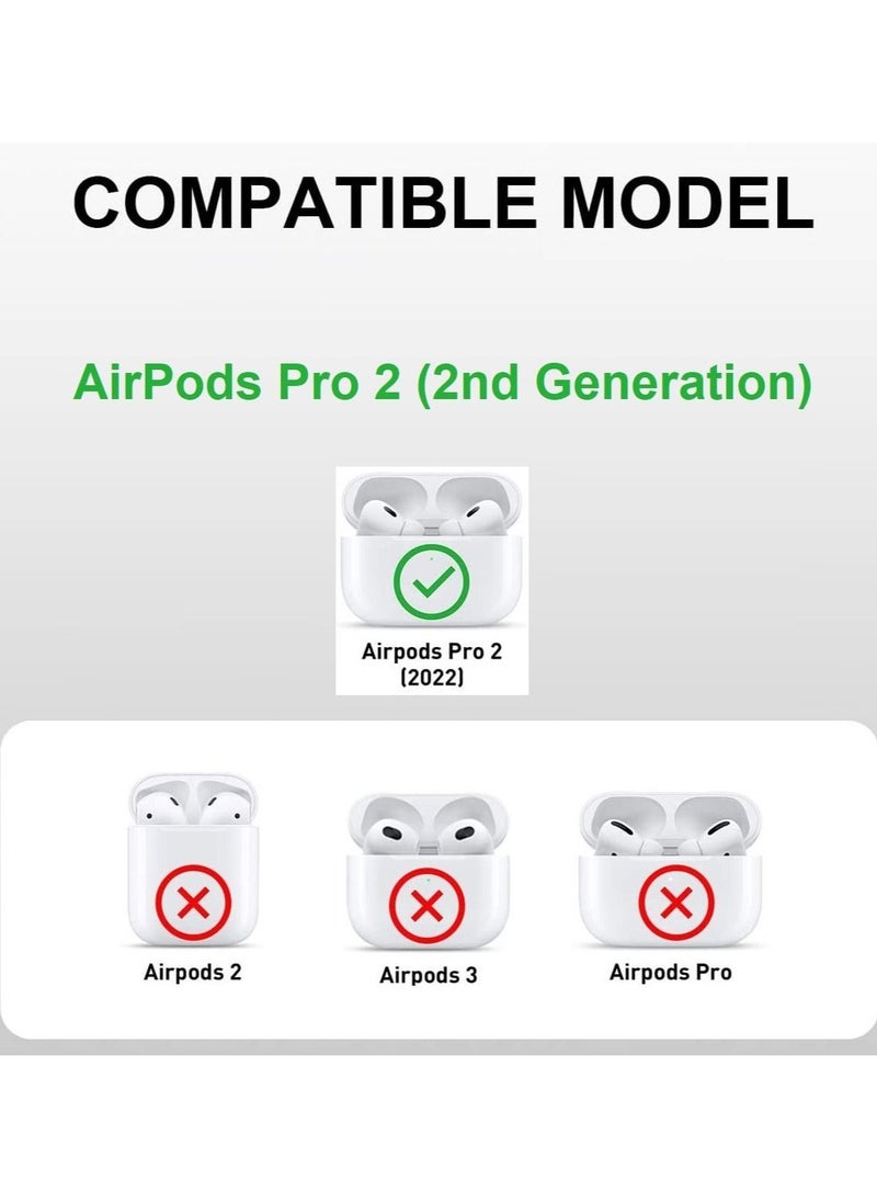 CATANES - AirPods Pro 2 Case Soft Silicone Cover Shockproof Skin with Keychain Carabiner Compatible with Apple AirPods Pro 2nd Generation 2022 Case - Image 1