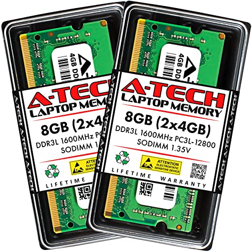 A-Tech 8GB Kit (2x4GB) RAM for Dell Latitude E6530, E6430s, E6430, 6430u, E6330, E6230, E5530, E5430, 3330 Laptop | DDR3/DDR3L 1600 MHz SODIMM PC3L-12800 Memory Upgrade - Image 1