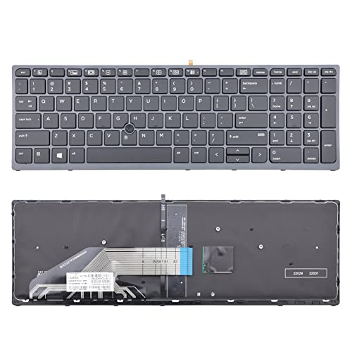 SUNMALL Replacement Keyboard Compatible with New Replacement Keyboard for HP Zbook 15 G3 G4 Zbook 17 G3 G4 Backlit Pointer US 848311001 PK131C31A00 - Image 1
