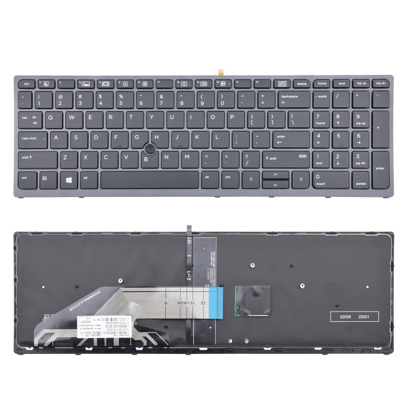 SUNMALL Replacement Keyboard Compatible with New Replacement Keyboard for HP Zbook 15 G3 G4 Zbook 17 G3 G4 Backlit Pointer US 848311001 PK131C31A00 - Image 2