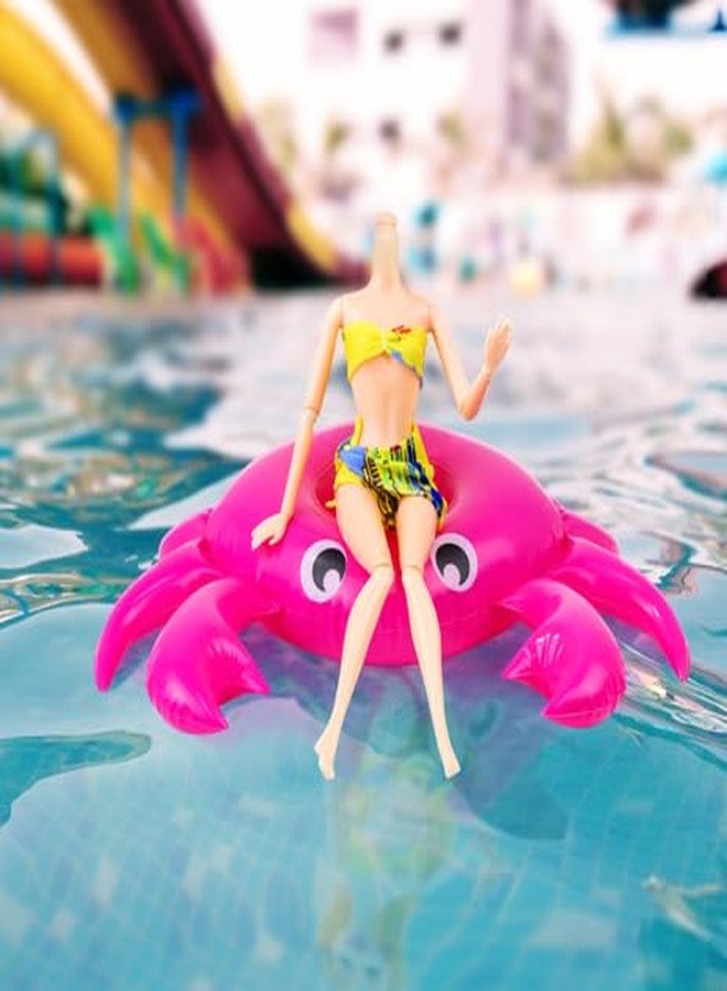 UNICORN ELEMENT 9 Pcs Cute 11.5 Inch Girl Doll Swim Accessories Set Swimming Pool Floaties Party Ring Inflatable Drink Holder for 11.5" Girl Dolls Pool Toys - Image 3