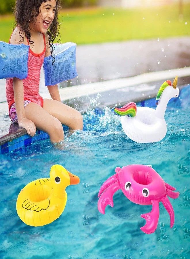 UNICORN ELEMENT 9 Pcs Cute 11.5 Inch Girl Doll Swim Accessories Set Swimming Pool Floaties Party Ring Inflatable Drink Holder for 11.5" Girl Dolls Pool Toys - Image 5