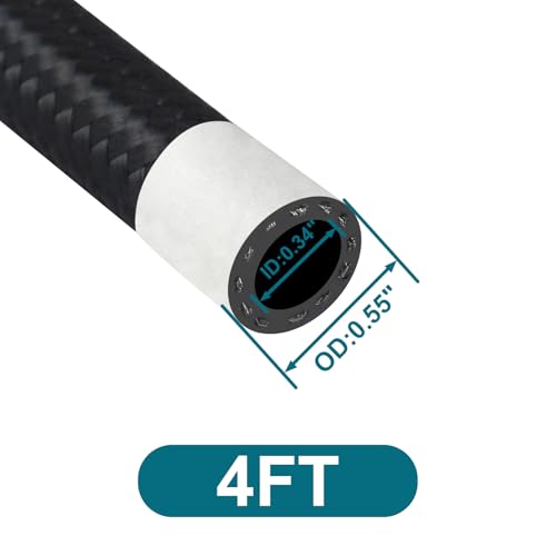 ZONBANG 6AN Fuel Line Kit CPE, 4FT Assembled AN6 Braided Fuel Line with Hose End Fitting(45°+90°) - Image 2