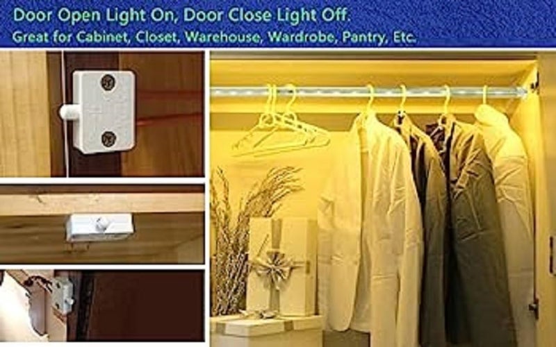 SEER seer Wardrobe Door Plastic Auto Switch Self Resetting Wardrobe Cupboard Sliding Switch Door Switch ONOFF Light Control 10  - Image 5