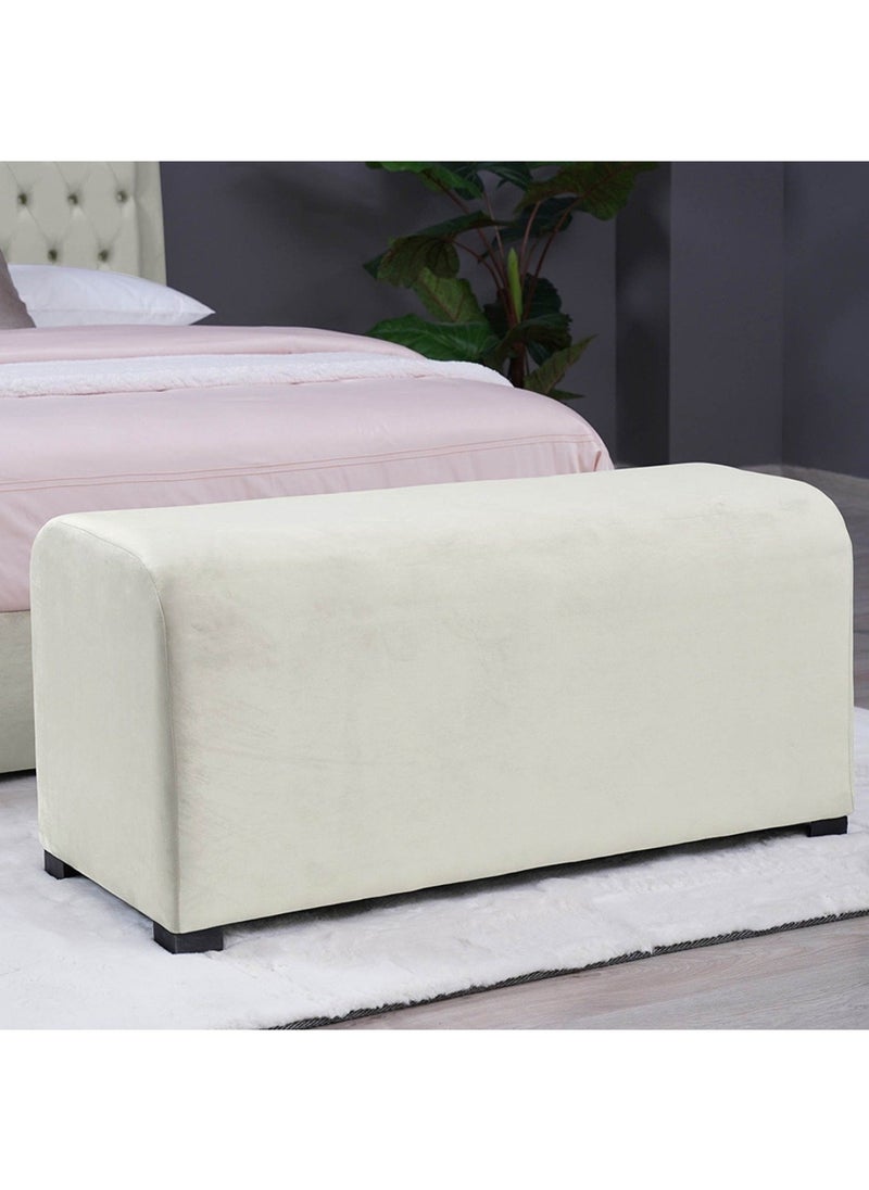 Pan Home Emirates Alpha Bench-Velvet~White  - Image 4