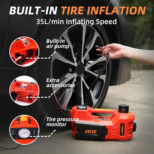 STANDTALL Electric Car Jack Kit 5 Ton 12V Electric Jack for Car with Impact Wrench and Tire Inflator Pump for SUV Sedan Truck Change Tires Garage Repair - Image 5