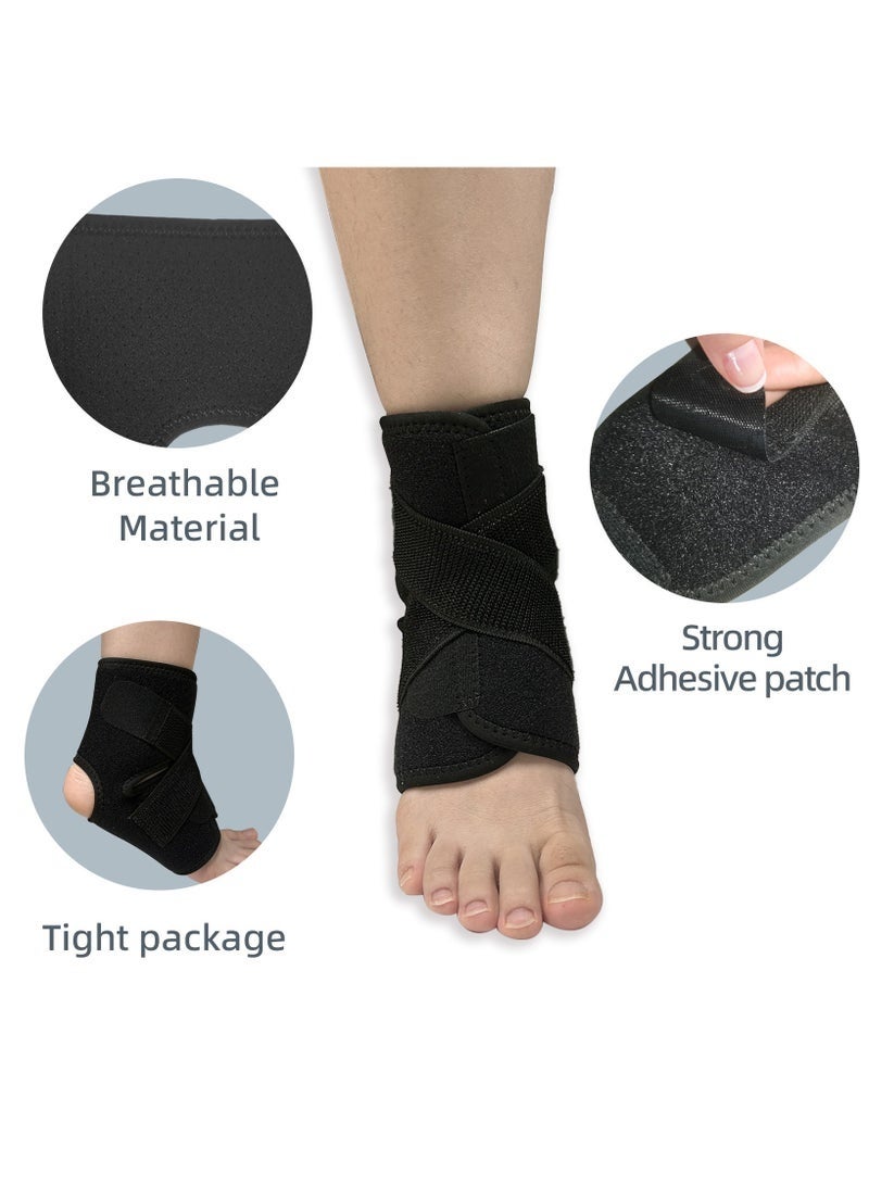 Ankle Brace | Unisex Ankle Support | Adjustable Ankle Support Brace For Plantar Fasciitis | Ankle Brace For Sprained Ankle For Eases Pain Swelling | Foot Ankle Support Brace One Size Fits All - Image 2
