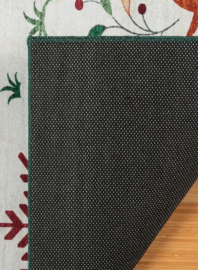 Gertmenian Indoor Holiday Area Rug - 2x4 Extra Small (2-Pack), Durable, Easy-Cleaning & Non-Shedding, Ideal for High Traffic Areas in Living Room, Entryway - Rudolf, White, 48875 - Image 3