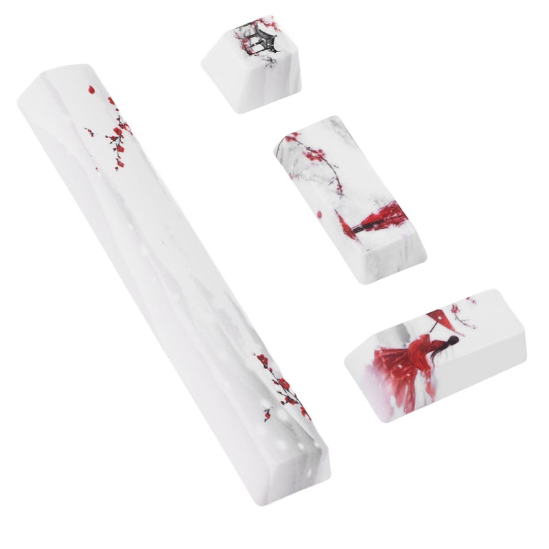 DIY Keycaps Kit Winter Snow Plum Pattern Universal Mechanical Keyboard Replacement Accessories - Image 5