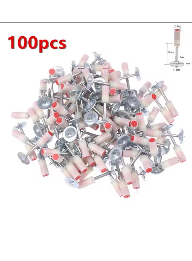 Steel Nails Compatible with Nail Gun, 100pcs/Multicolor  - Image 1