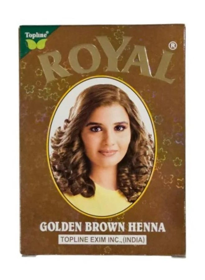 Royal - Golden Brown Henna Hair Color 60 g - Image 1