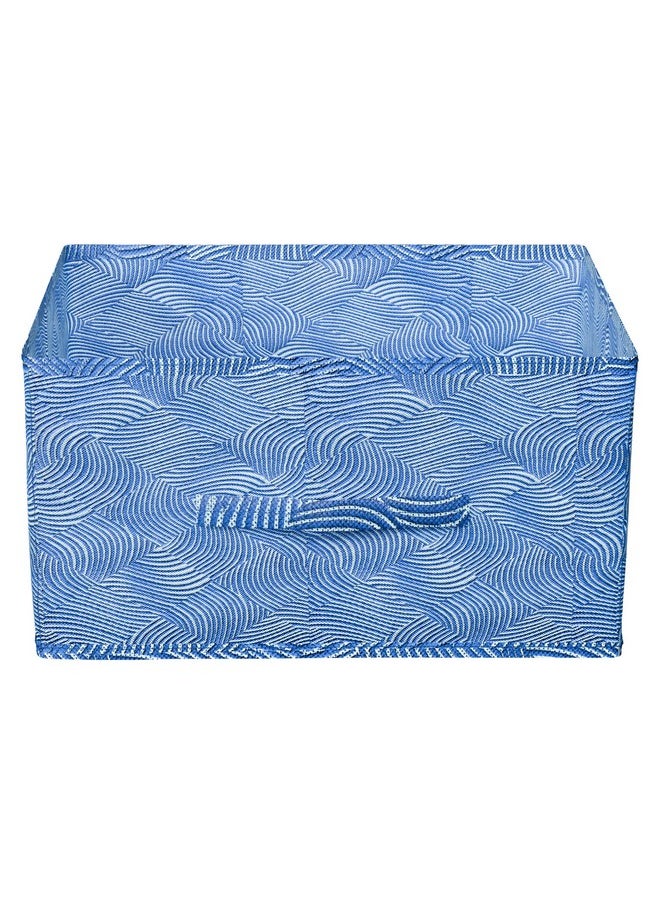 Kuber Industries - Kuber Industries Storage Box|Toy Box Storage For Kids|Foldable Storage Box| Rectangular Storage Box|Pack of 2 (Blue) - Image 1