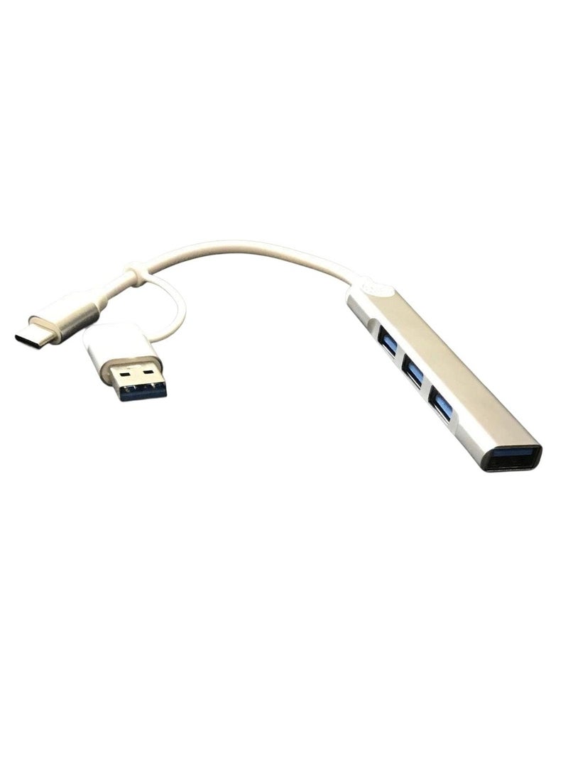موزع HUB Type-C معدني 2 في 1 – بمنفذ USB3.0 سريع - Image 2