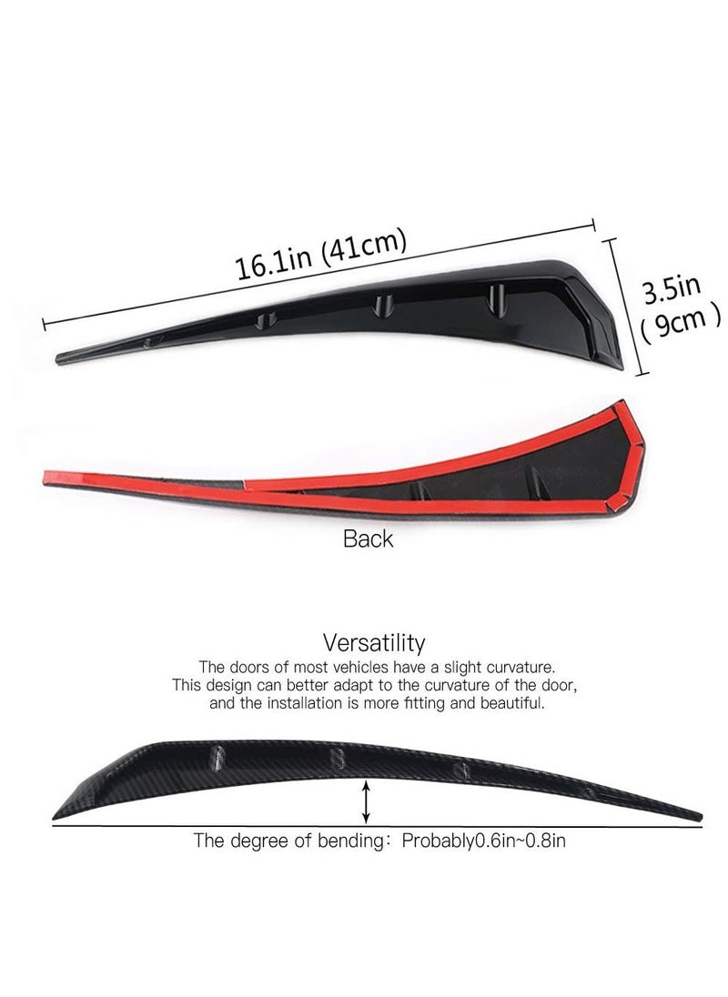 KASTWAVE - Car Fender Side Stickers, Side Vents Decorative Air Intake Abs Stickers Universal Fender Car Exterior Accessories Anti-collision Side Wing Stickers (Black) - Image 1