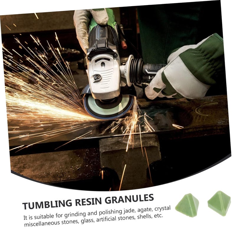 Lurrose Vibratory Tumbler Polisher with Triangle Abrasive Resin Media for Jewelry Grinding and Buffing - Image 4