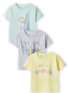 MINOTI Kids Girls 3-Pack T-Shirt  - Image 1