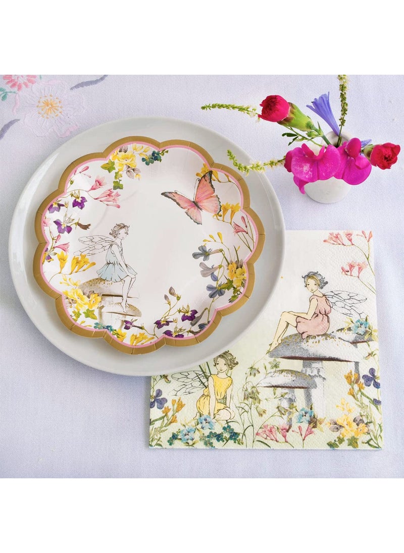 Talking Tables Talking Tables Truly Fairy Paper Plate with Fairy Design for a Tea Party or Birthday  Multicolor (1)  - Image 3