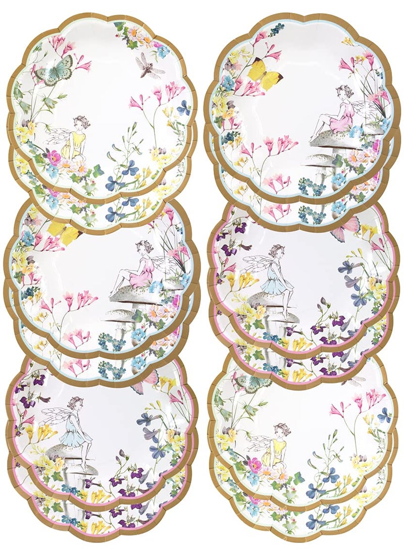 Talking Tables Talking Tables Truly Fairy Paper Plate with Fairy Design for a Tea Party or Birthday  Multicolor (1)  - Image 1