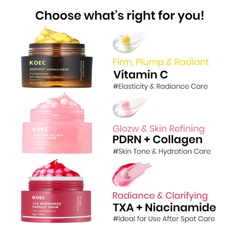 Koec Skincare 8-Piece Set: Facial Mask/Cleansing Oil/Facial Cleanser/Single-Use Pads/Cotton Pads/Tear-Off Mask/Capsule Cream/Spray - Image 4