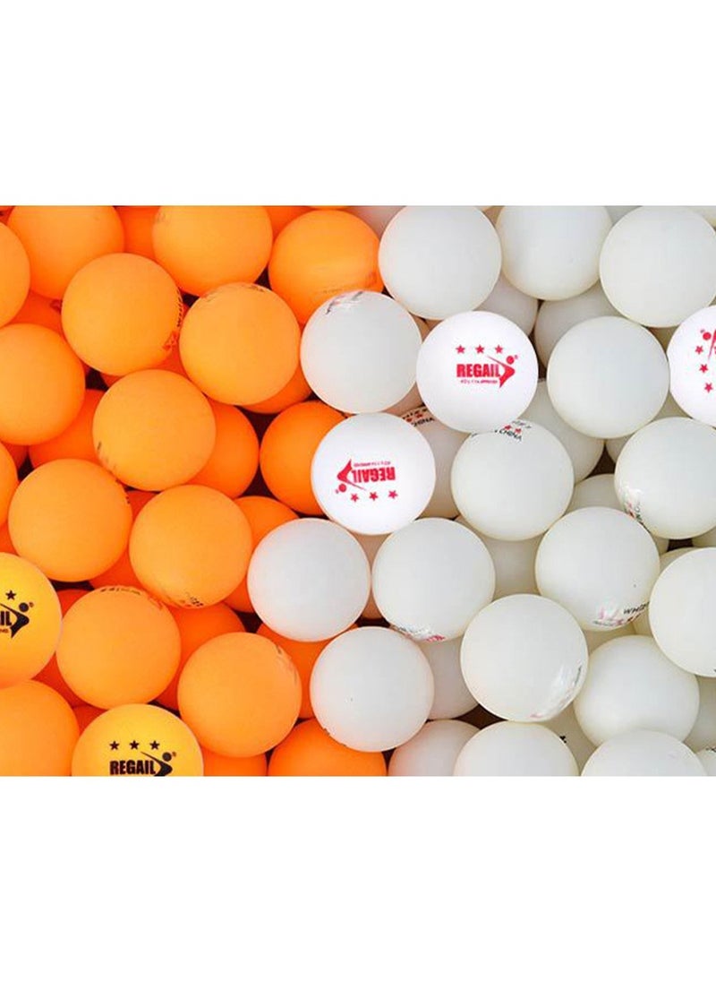 REGAIL - 60-Piece Table Tennis Ball Set in Bucket ,Three Stars Seamless Ping-Pong ,Table Tennis Balls Specially Designed for Training and Competition, Highly Elastic and Durable ,New Material Production - Image 1