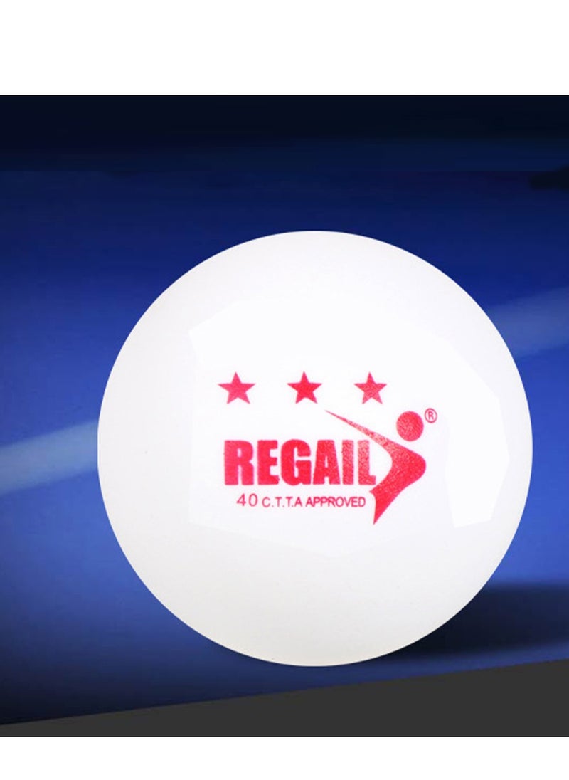 REGAIL - 60-Piece Table Tennis Ball Set in Bucket ,Three Stars Seamless Ping-Pong ,Table Tennis Balls Specially Designed for Training and Competition, Highly Elastic and Durable ,New Material Production - Image 1