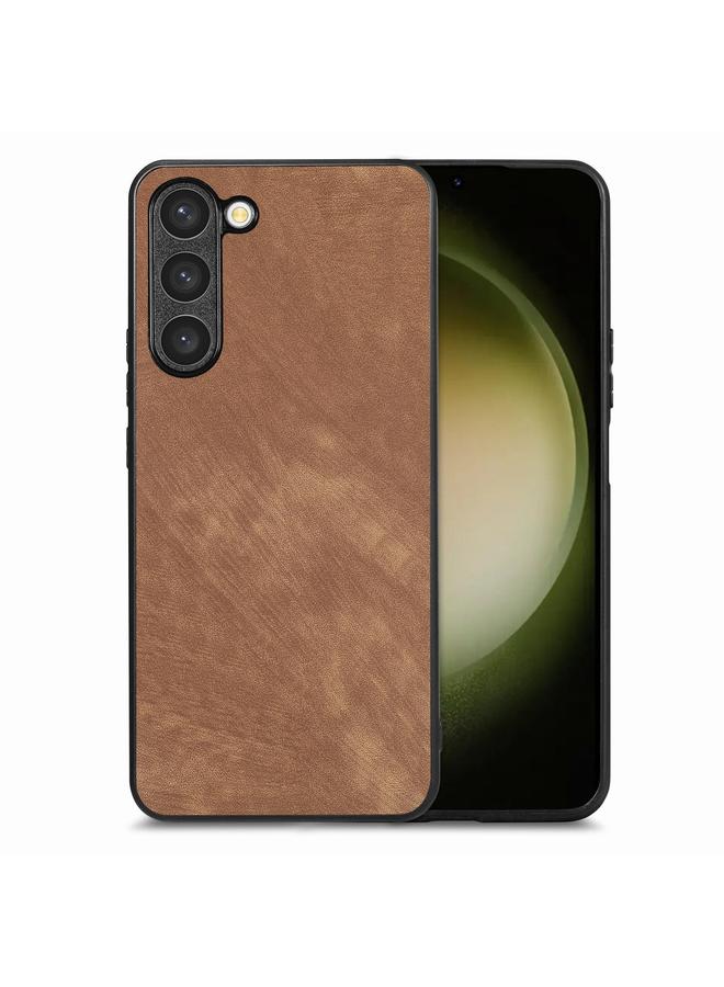 S-TOP Case For Samsung Galaxy S25 5G Vintage Leather PC Back Cover Phone Case - Image 1