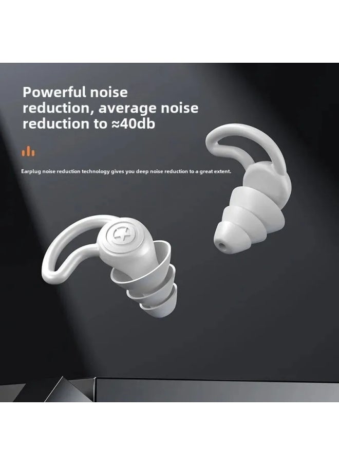 Generic - Anti-noise Noise Reduction Silicone Earplugs Swimming Waterproof Earplugs Painless Ear Hanging Type Student Dormitory Comfortable Learning Protection-Color:Pink OPP Sealed Bag - Image 1