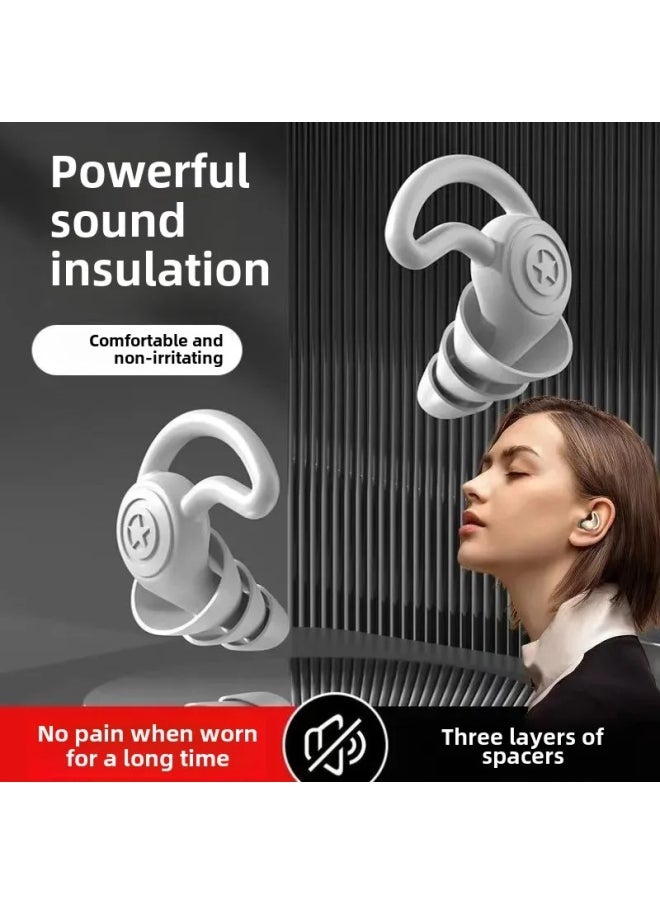 Generic - Anti-noise Noise Reduction Silicone Earplugs Swimming Waterproof Earplugs Painless Ear Hanging Type Student Dormitory Comfortable Learning Protection-Color:Pink OPP Sealed Bag - Image 1