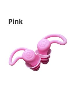 Anti-noise Noise Reduction Silicone Earplugs Swimming Waterproof Earplugs Painless Ear Hanging Type Student Dormitory Comfortable Learning Protection-Color:Pink OPP Sealed Bag