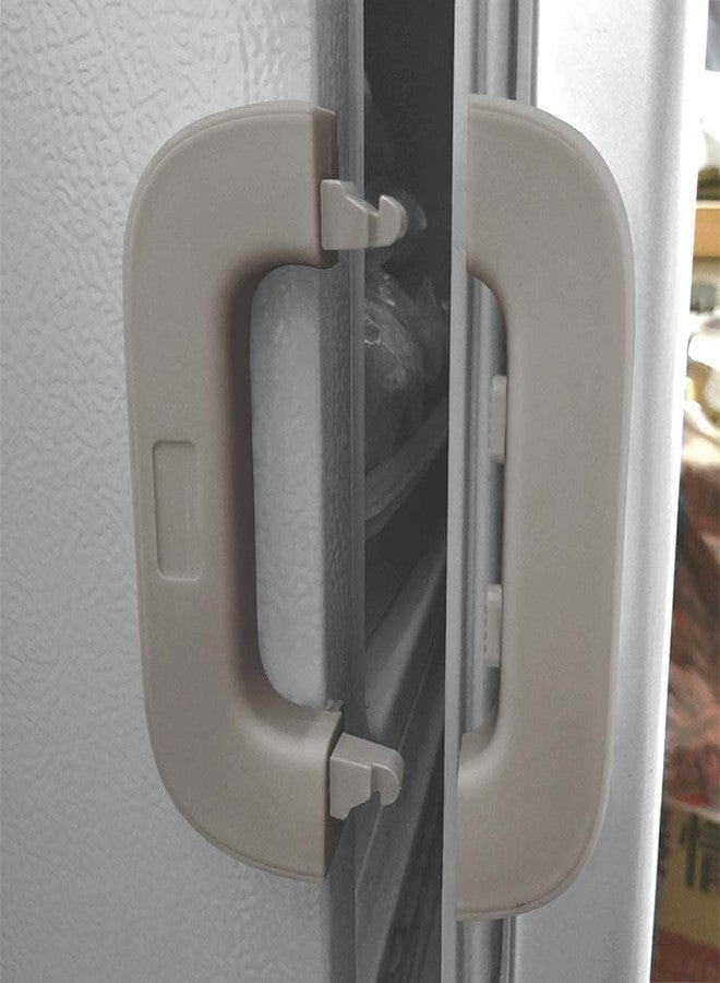 Dodhar Child Safety Door Locks Self Adhesive Cabinet Locks and Refrigerator Fridge Freezer Door Lock for Toddler Kids Refrigerator Fridge Cupboard Wardrobe Multi-Usage (Multicolour) [1pcs] - Image 2