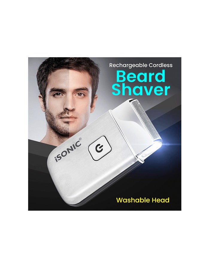 iSONIC - Rechargeable Men Shaver IH 849 Silver - Image 1