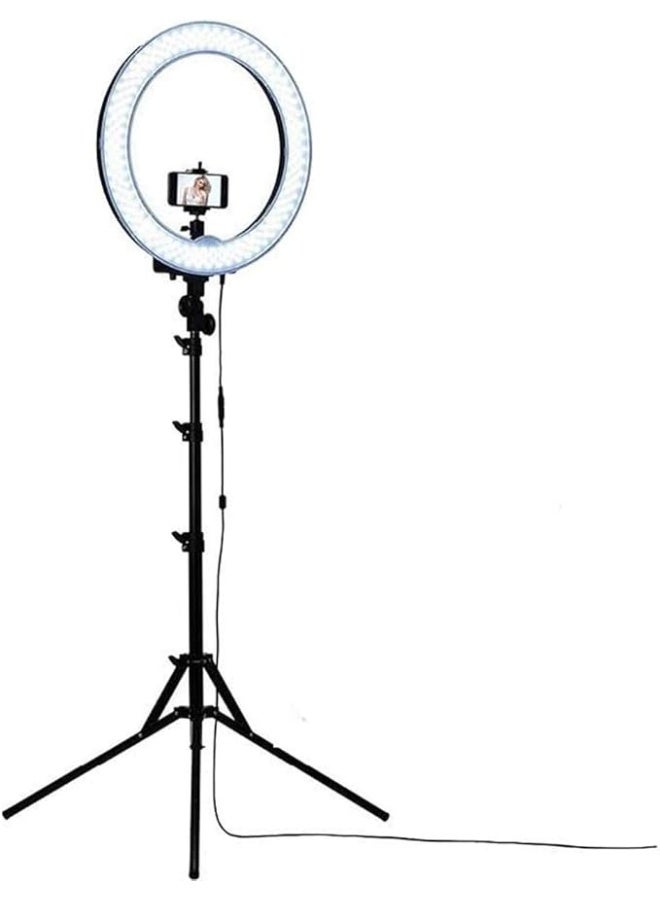 Adjustable LED Photography Light with Mirror and Tripod – 5500K Daylight Dimmable - Image 1