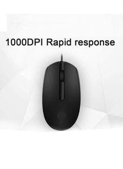 Generic HP M10 Wired Mouse 1600 DPI - USB Plug and Play - Comfortable Design for Gaming-BLACK  - Image 3
