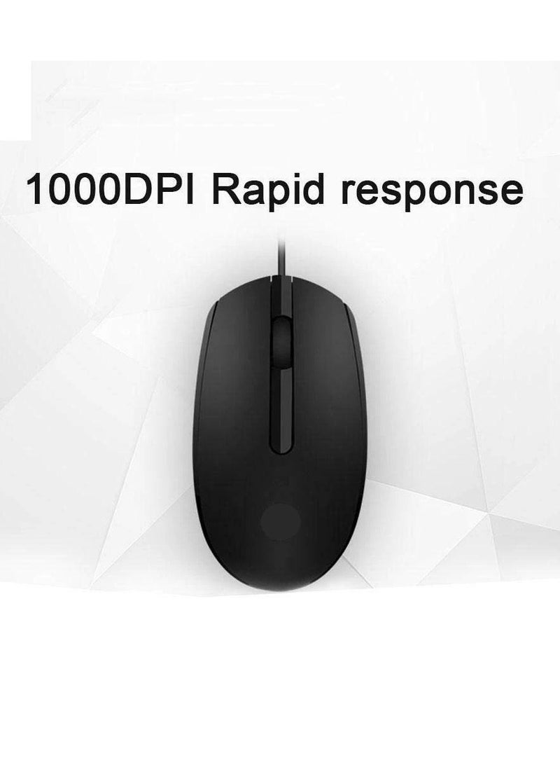M10 Wired Mouse 1600 DPI - USB Plug and Play - Comfortable Design for Gaming-BLACK - Image 3