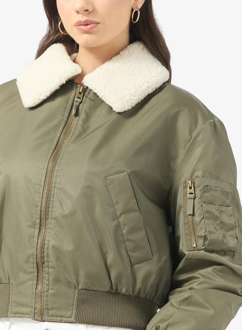 ONLY Onlsuri Life Washed Bomber Jacket