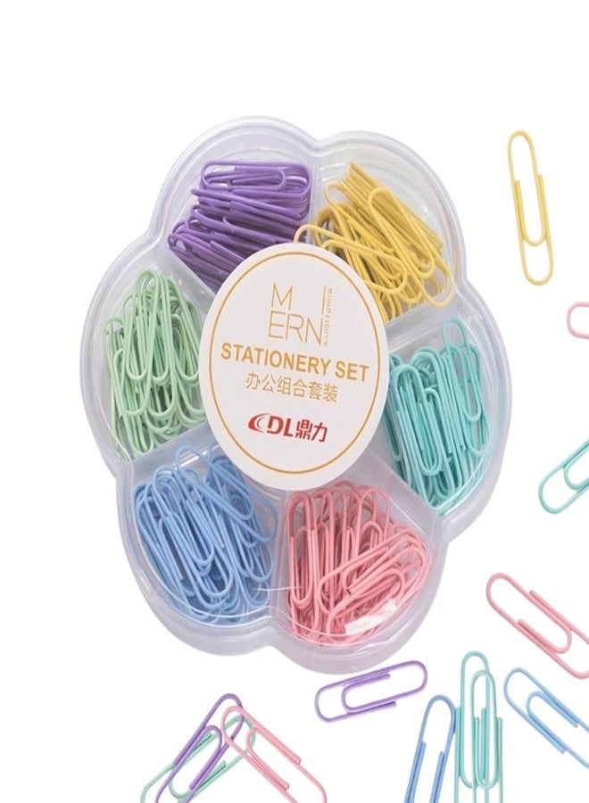 oddpod™ 28mm Multi-Colored Metal Paper Clips/Gem pins/U Pins/File Clips - Reusable Rust Resistant Office, Home, Schools, Bank, Store, Shop & More (Pastel) - Image 1