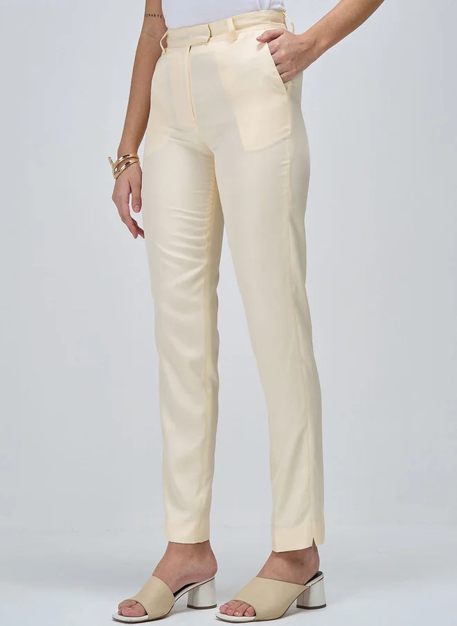 Salt Attire SALT ATTIRE Women Smart Slim Fit Formal Trousers